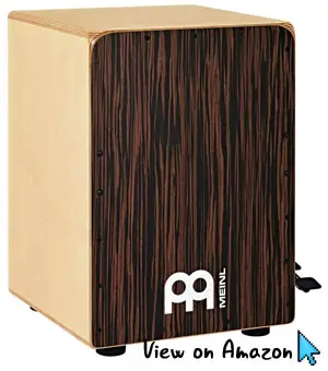 Meinl-Percussion-Ebony-Bass-Cajon-with-Snare-Pedal-JBC6EY