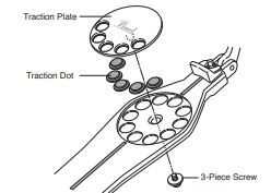 Pearl eliminator traction dot adjustment