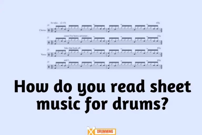 How do you read sheet music for drums? Drumming Basics
